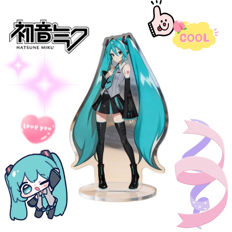 Anime Cosplay Rental - Hatsune Miku 10cm Standee Akrilik Karakter