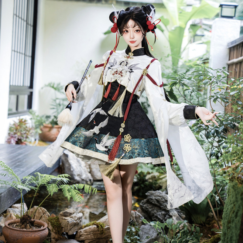 Anime Cosplay Lolita - Setelan Gaun Jaket Gaya Cina Baru
