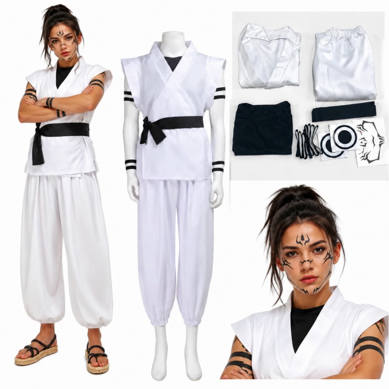 Anime Cosplay Jujutsu - Kostum Cosplay Ryomen Sukuna Jujutsu Kaisen