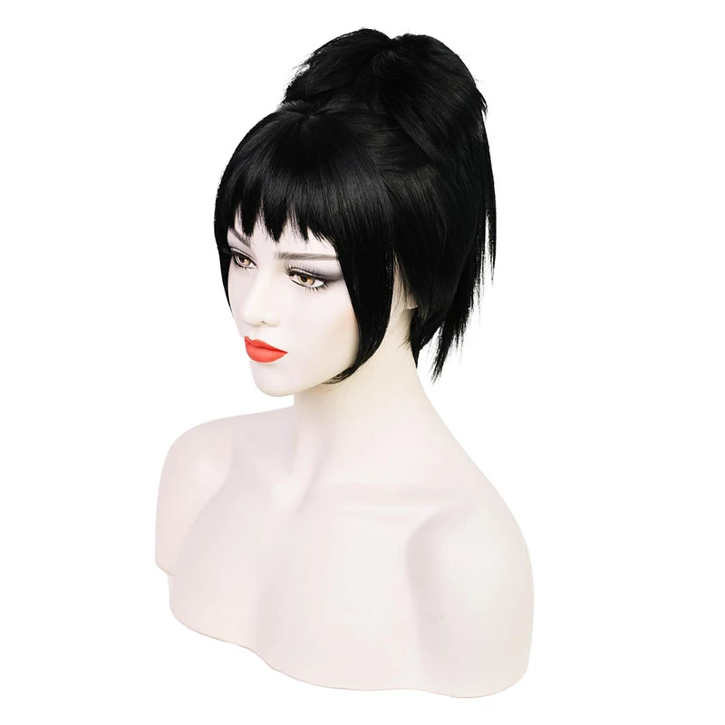 Cosplay Anime Black Hair - Lydia Cosplay Wig Hitam Rambut Sintetis