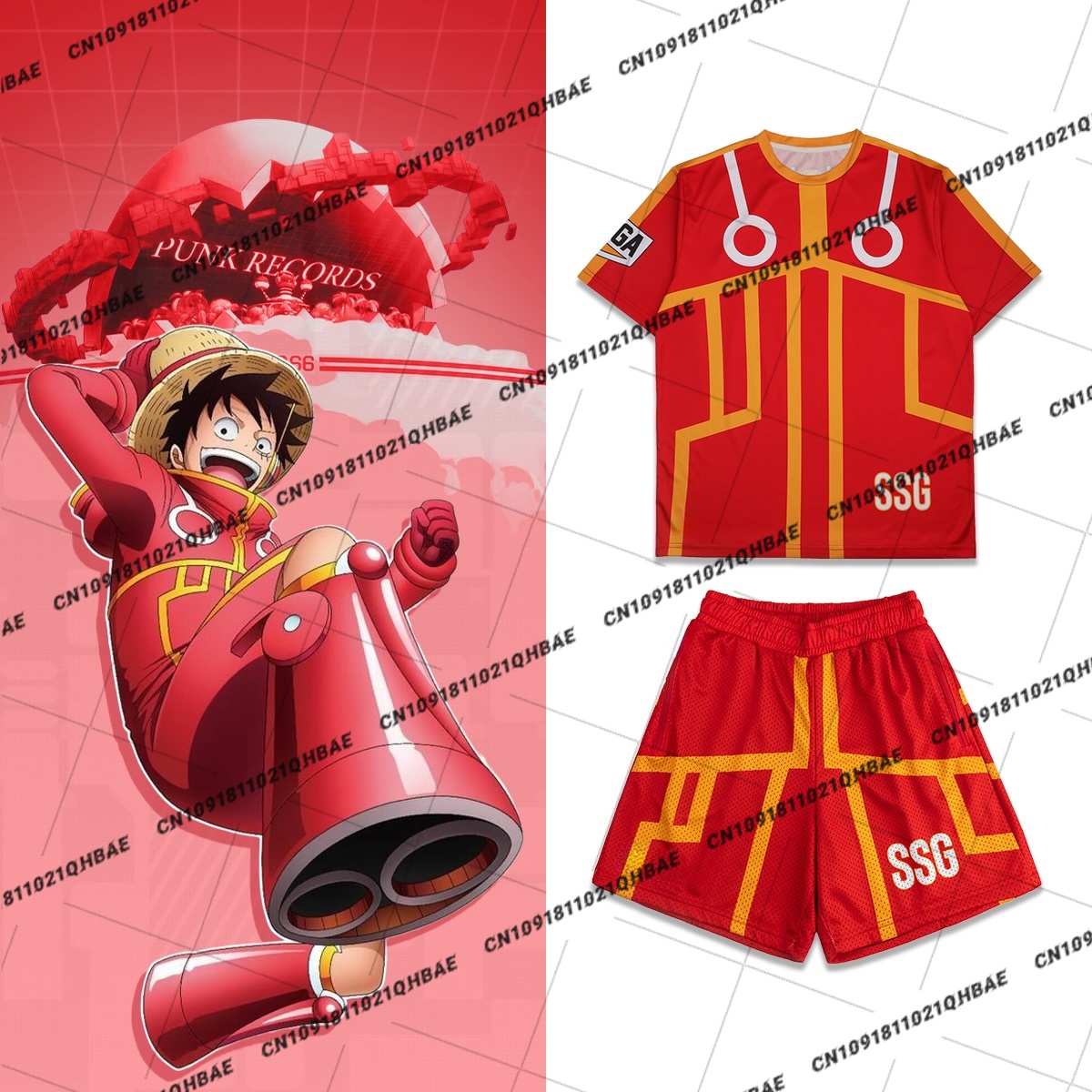 Anime Cosplay Swimsuit - Kostum Cosplay Penggemar Anime Monkey D.