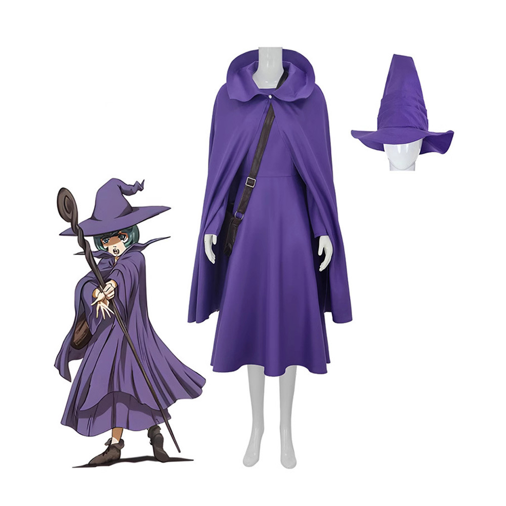 Anime Cosplay Little Girl - Jubah Gaun Berserk Schierke dengan Tas