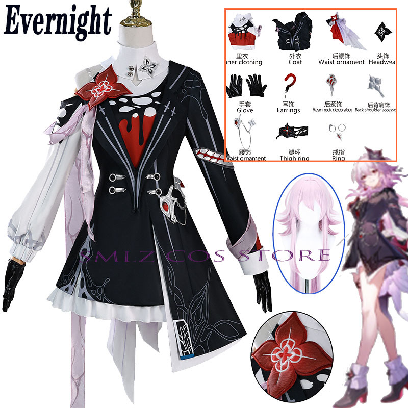 Anime Cosplay Dress For Women - Kostum Cosplay Evernight Baru Honkai: Star