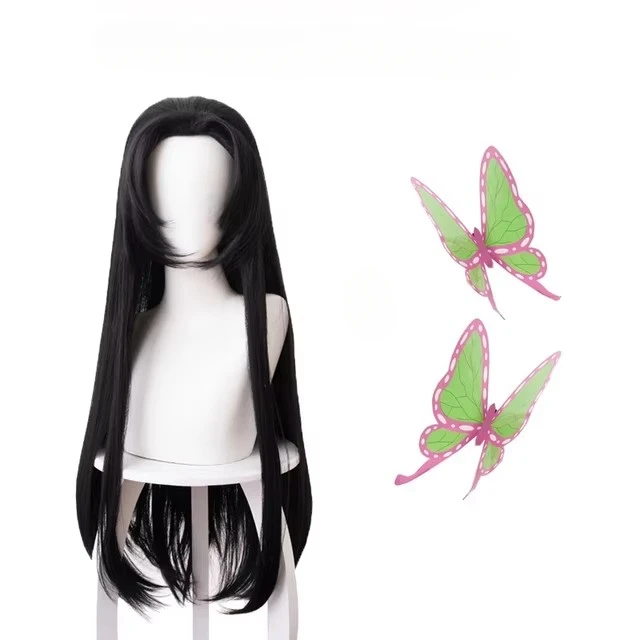 Cosplay Anime Black Hair - Wig Anime Kochou Kanae Kimetsu no