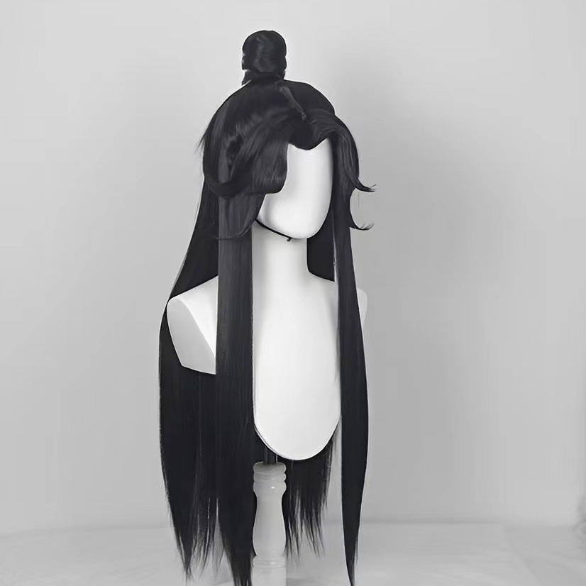 Cosplay Anime Black Hair - Rambut Hitam Lurus Panjang untuk Halloween