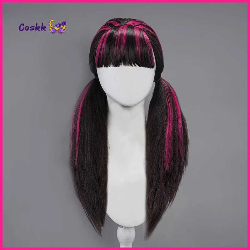 Wig Cosplay Draculauraa Rambut - Cosplay Anime Black Hair ulasan dan harga