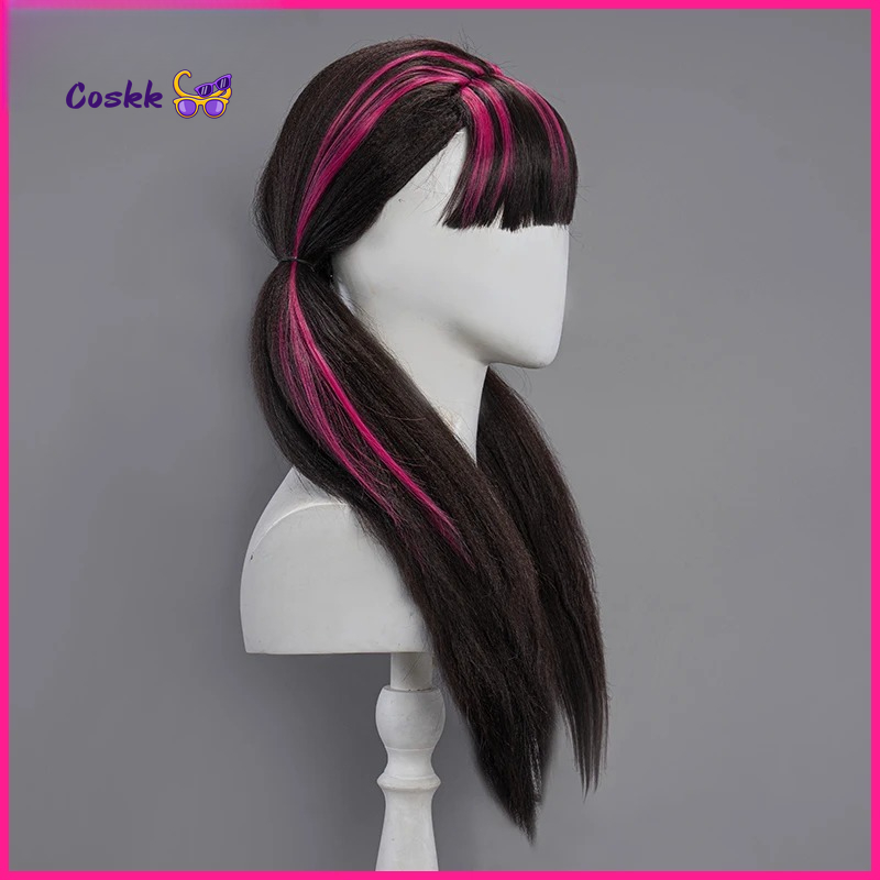 Wig Cosplay Draculauraa Rambut - Cosplay Anime Black Hair ulasan dan harga