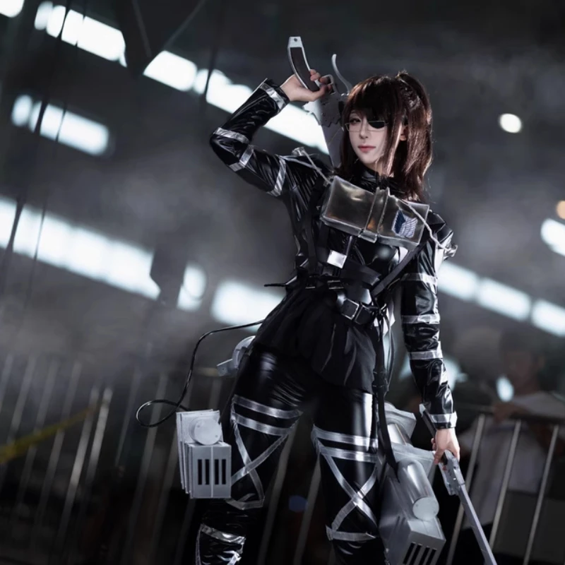 Kostum Mikasa Ackerman Attack  - Anime Cosplay Dress For Women ulasan dan harga