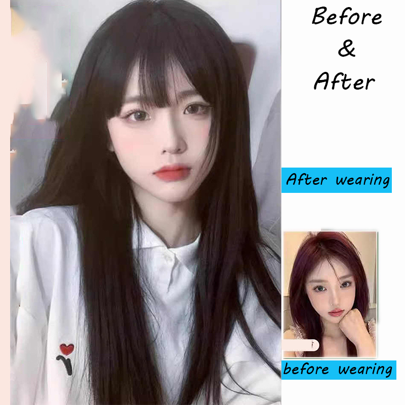 Wig Rambut Lurus Panjang Hitam - Cosplay Korean Anime ulasan dan harga