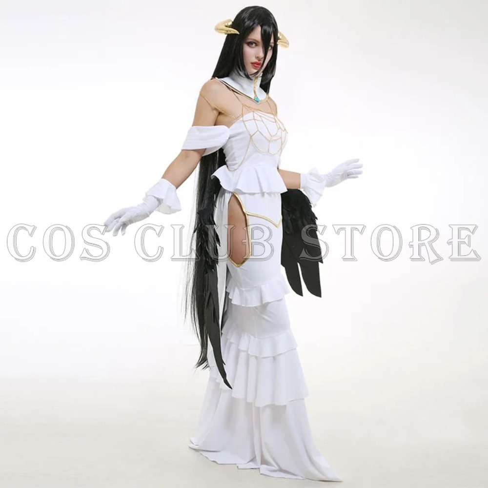 Gaun tuan Anime Cosplay tanduk - Anime Cosplay Albedo ulasan dan harga