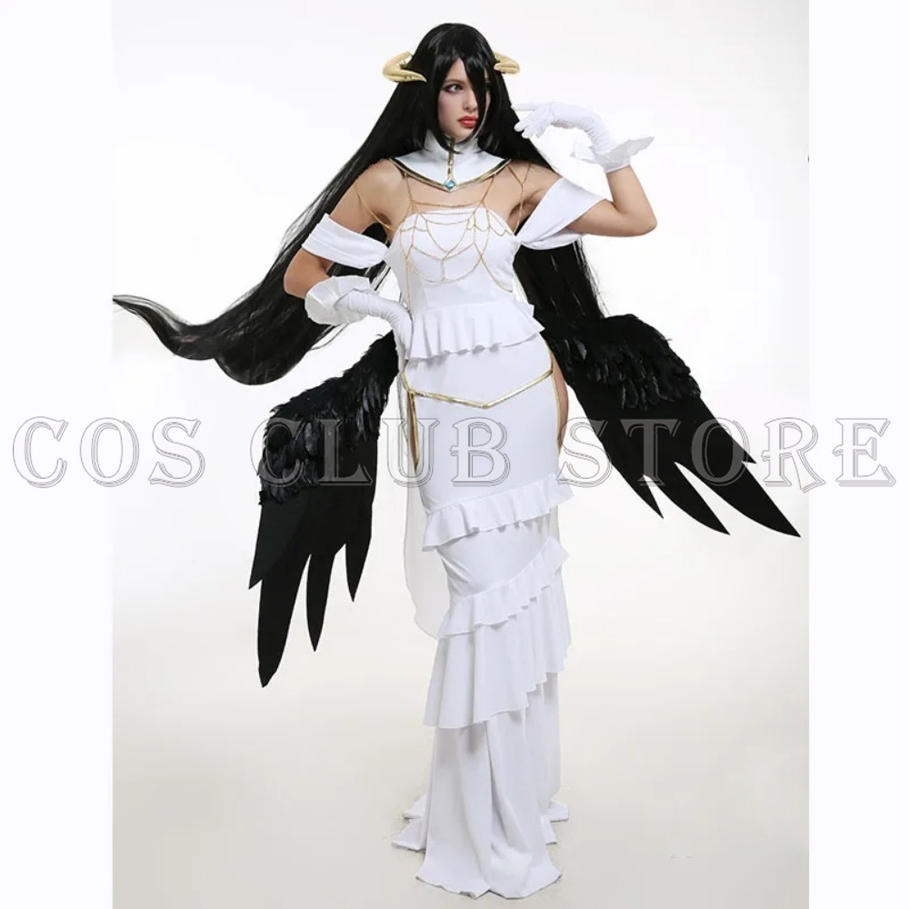 Gaun tuan Anime Cosplay tanduk - Anime Cosplay Albedo ulasan dan harga