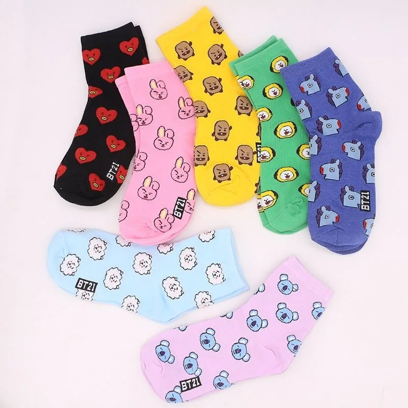 Kaus Kaki Kartun BT21 Kawaii K - Cosplay Korean Anime ulasan dan harga
