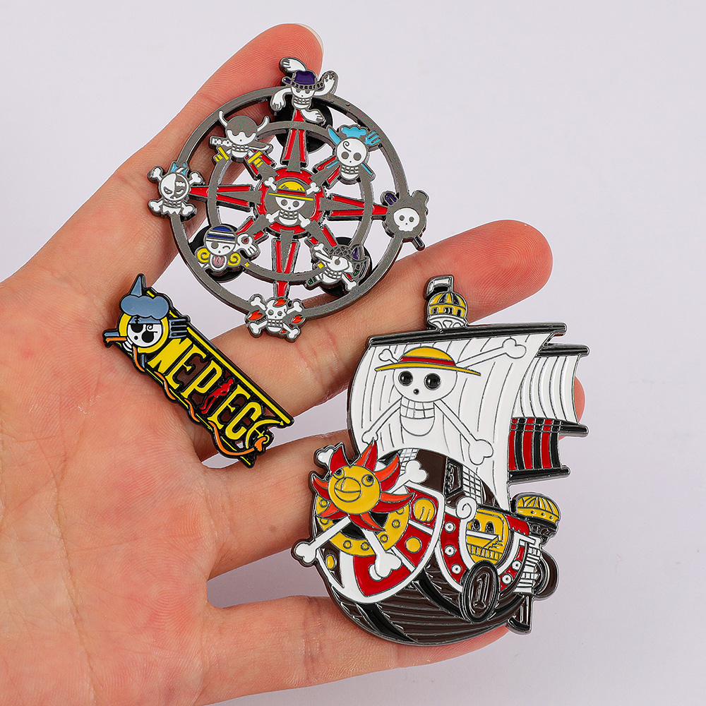6Pcs Set Pin Enamel Anime Kara - Anime Cosplay Luffy ulasan dan harga