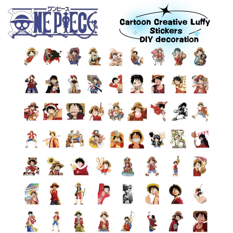 Stiker grafiti kartun karakter - Anime Cosplay Luffy ulasan dan harga