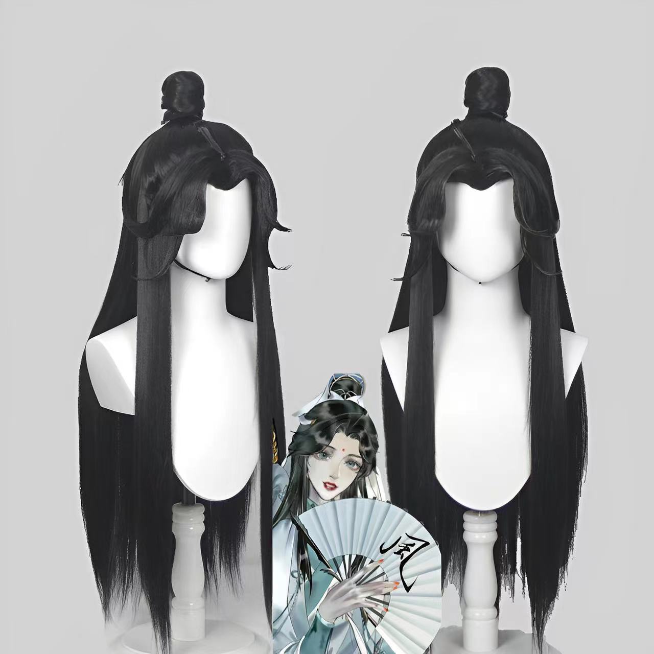 Rambut Hitam Lurus Panjang unt - Cosplay Anime Black Hair ulasan dan harga