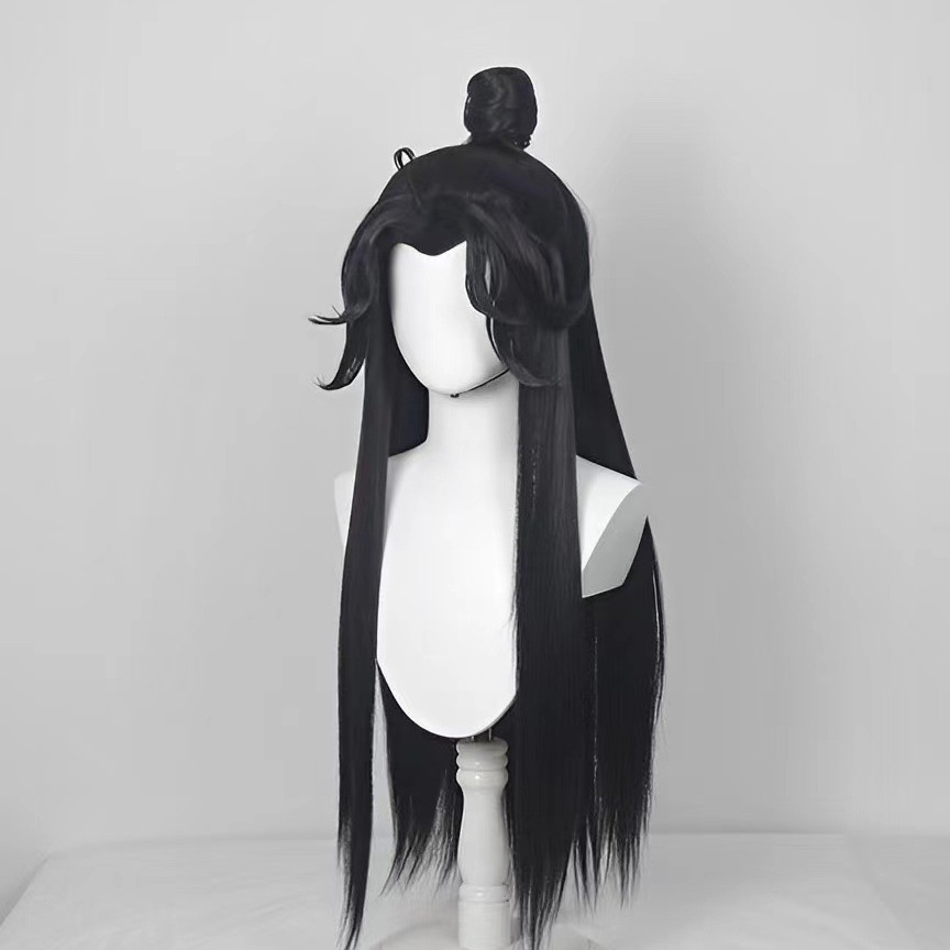 Rambut Hitam Lurus Panjang unt - Cosplay Anime Black Hair ulasan dan harga
