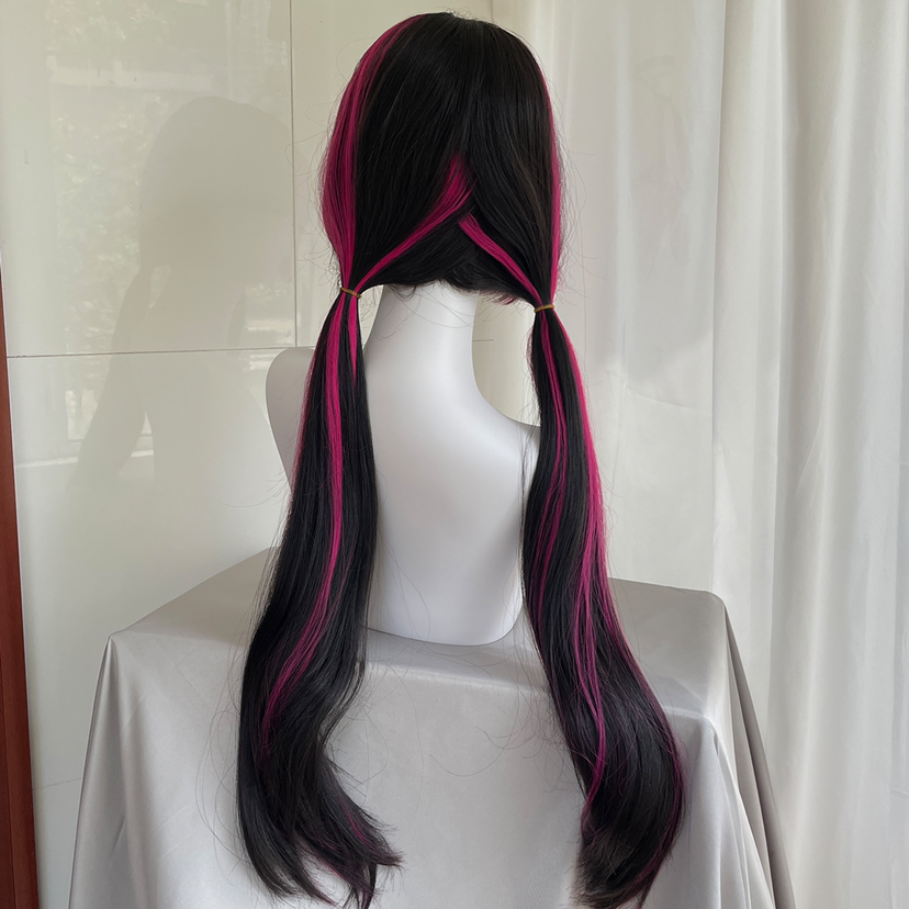 Wig Cosplay Draculaura Kualita - Cosplay Anime Black Hair ulasan dan harga